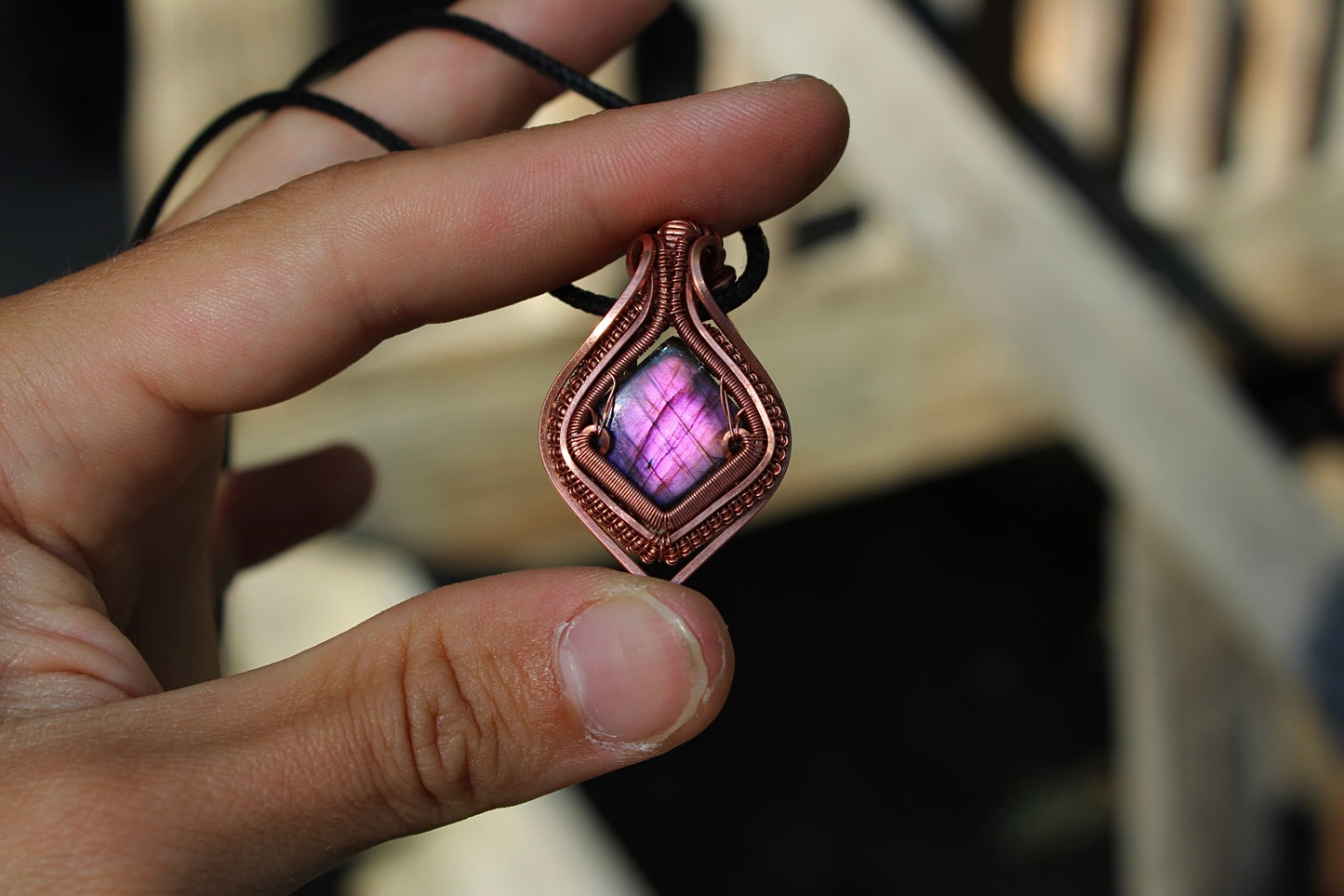 Purple Labradorite Pendant