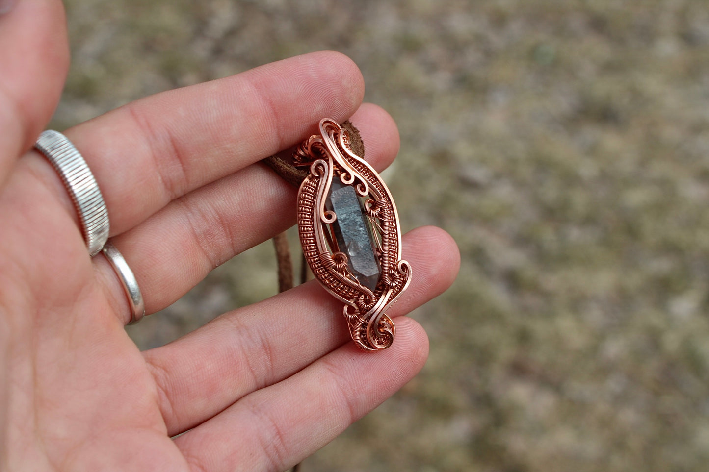 Carbon Quartz Pendant