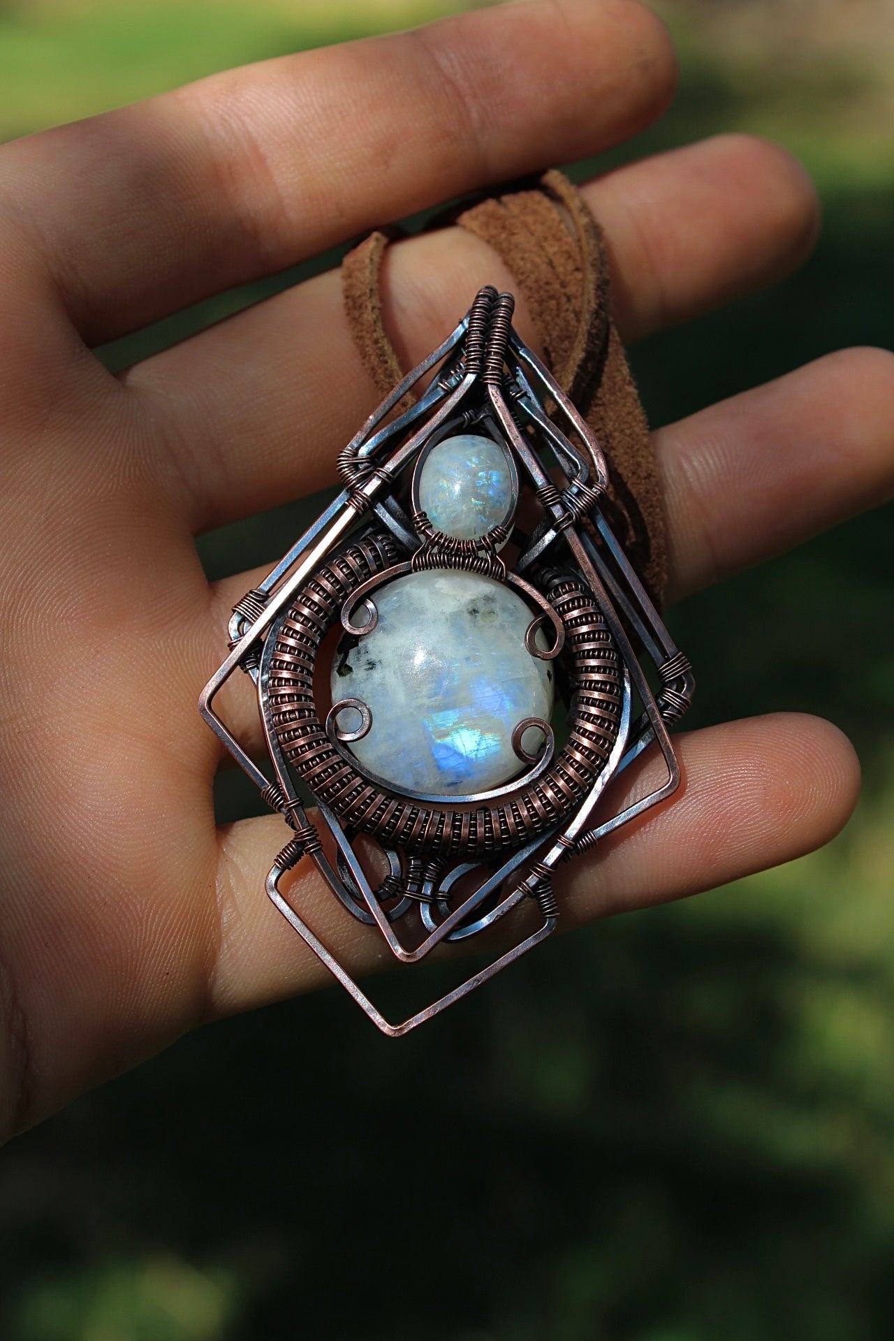 “To the Moon and Back ” - Moonstone Pendant