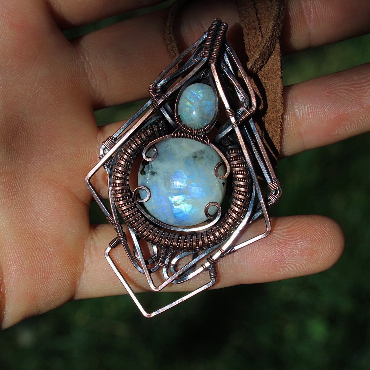 “To the Moon and Back ” - Moonstone Pendant