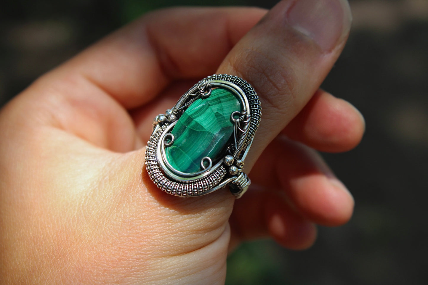 Malachite Ring - Size 10