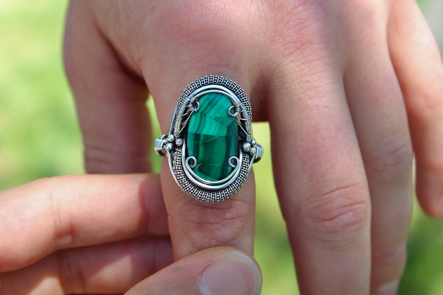 Malachite Ring - Size 10