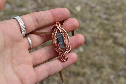 Carbon Quartz Pendant