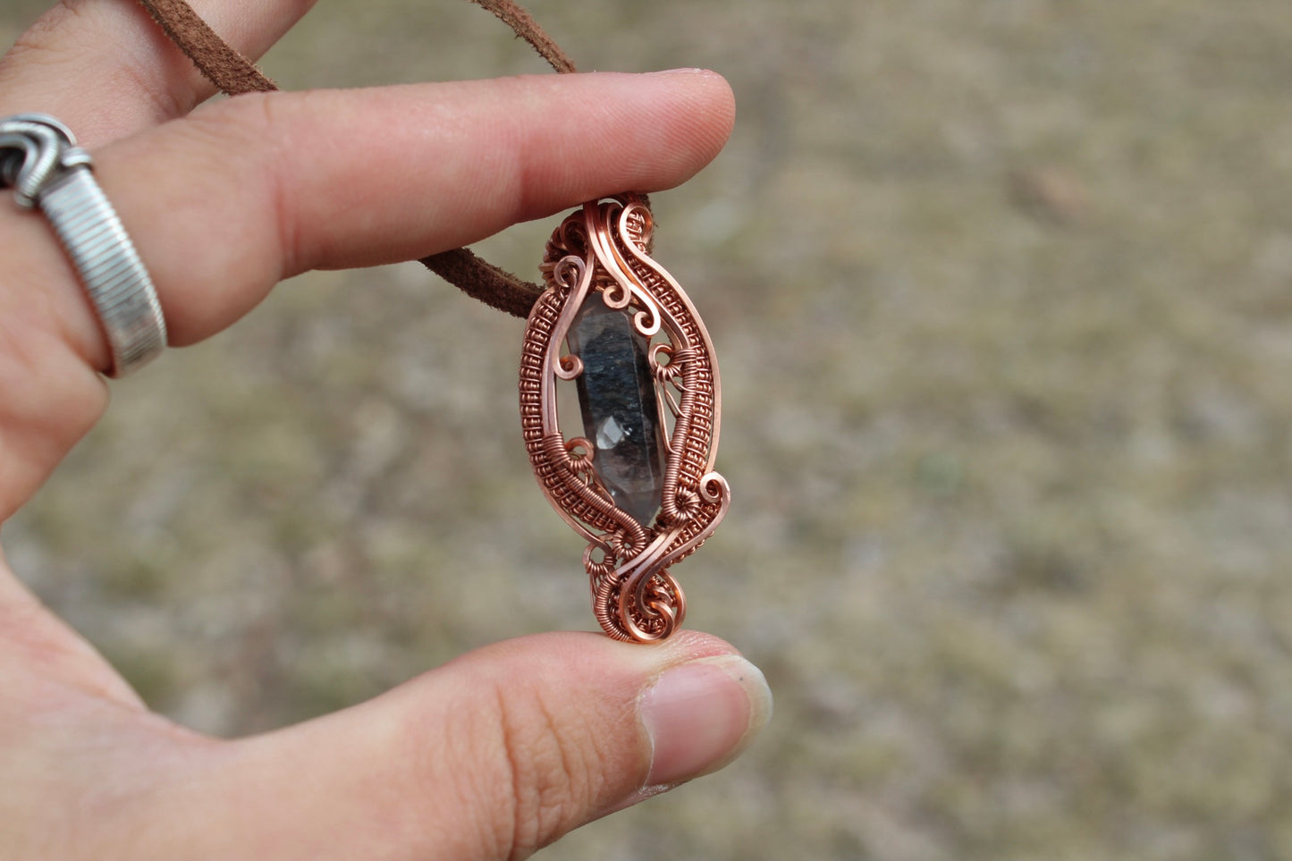 Carbon Quartz Pendant