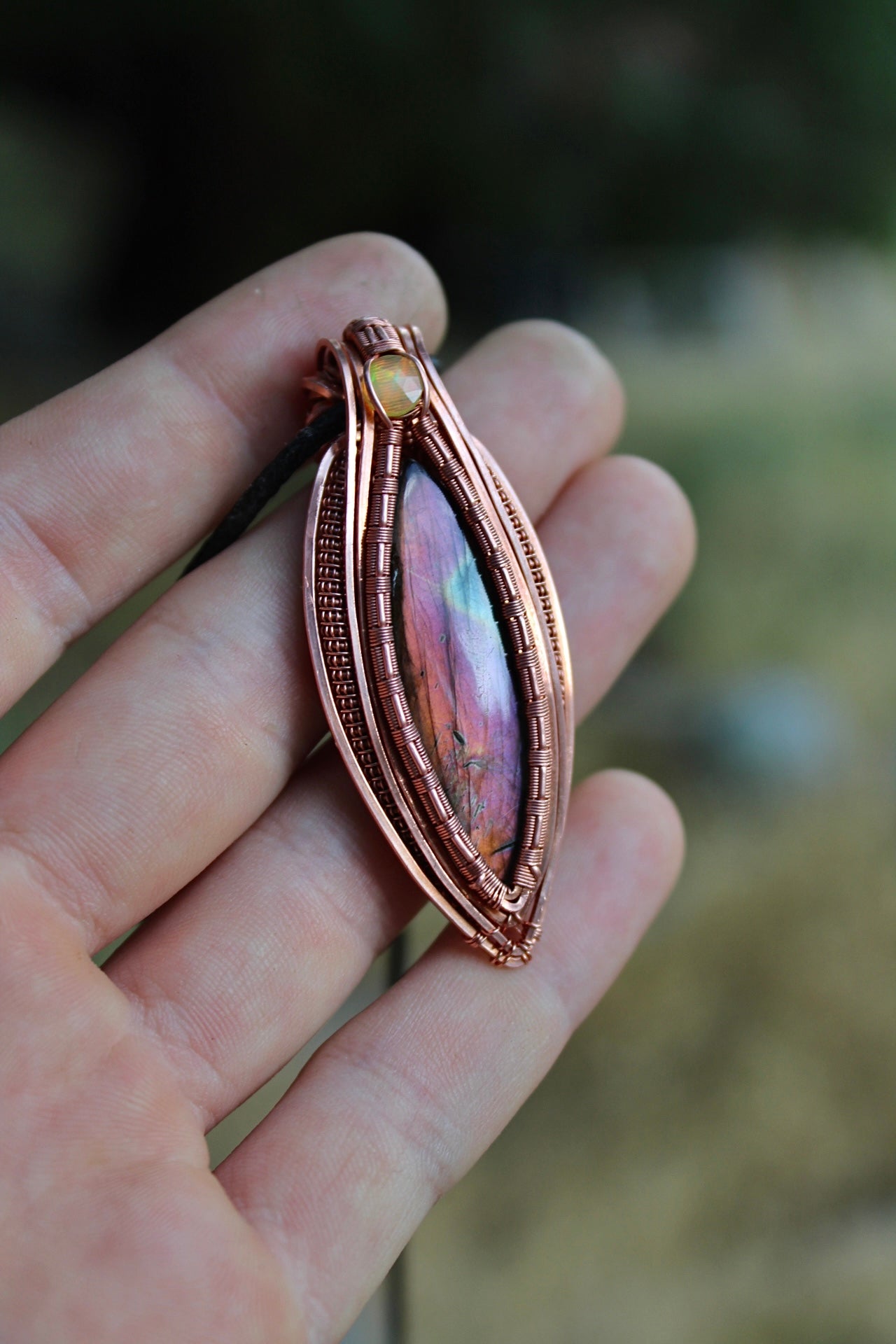 Labradorite and Opal Pendant