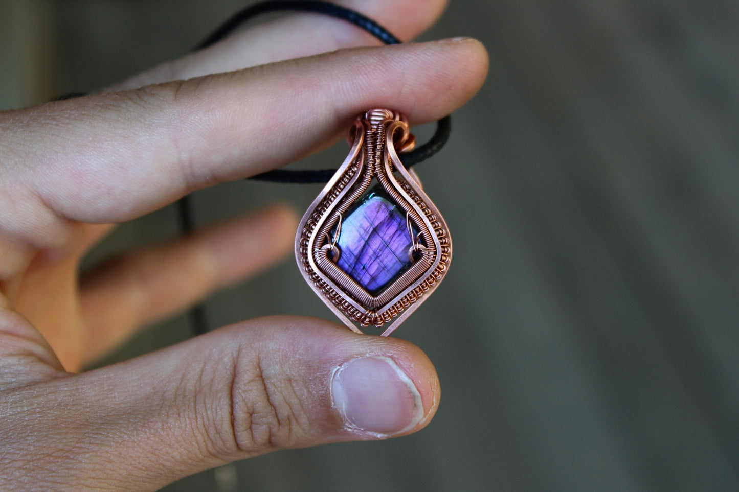 Purple Labradorite Pendant