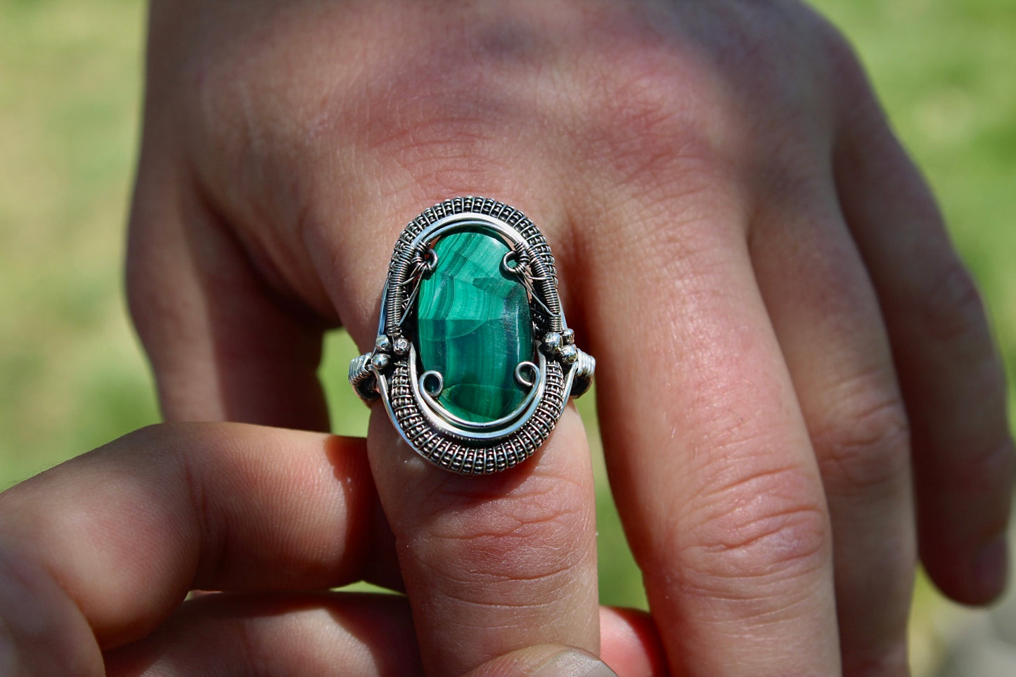 Malachite Ring - Size 10