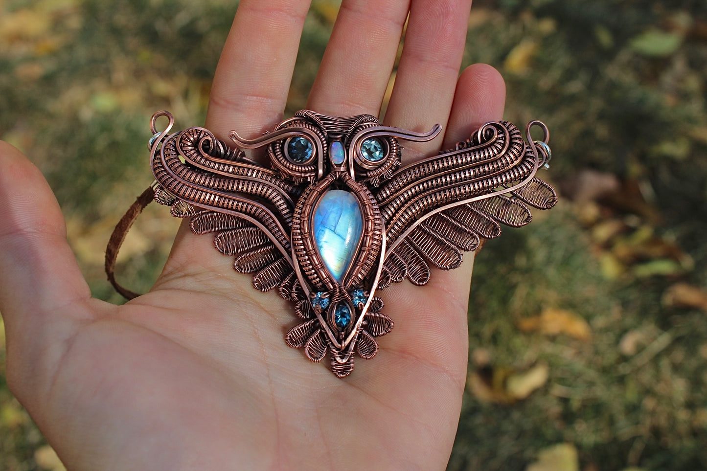 Spirit Guide - Moonstone and Topaz Pendant