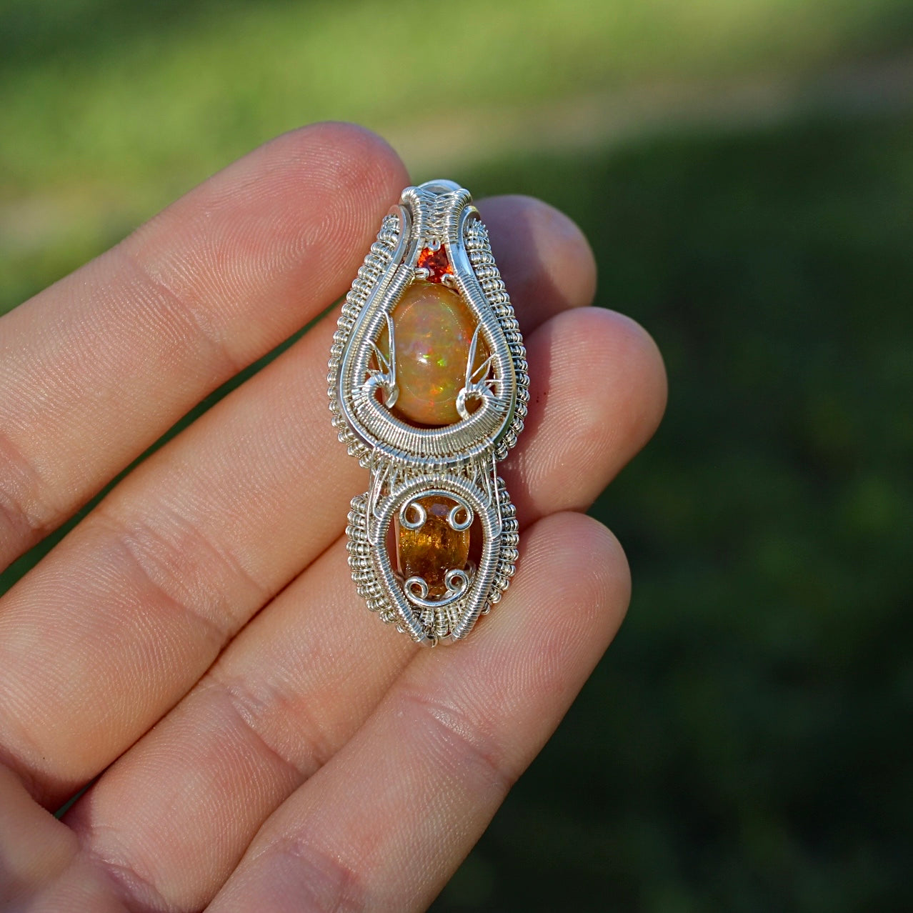 Golden Sun - Opal Pendant