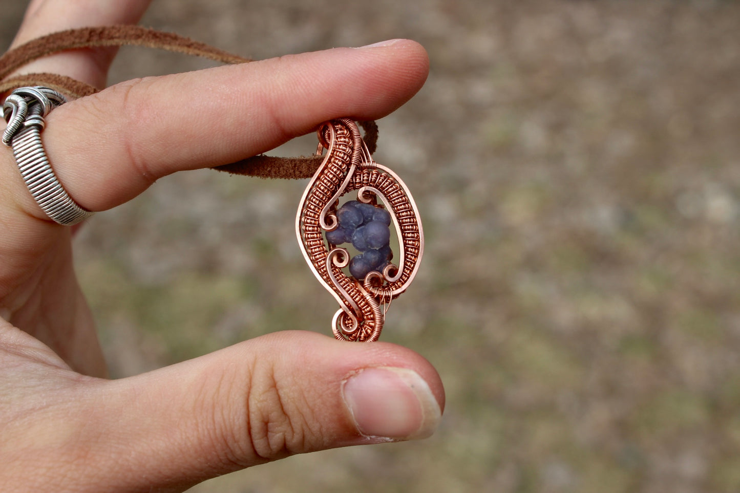 Grape Agate Pendant