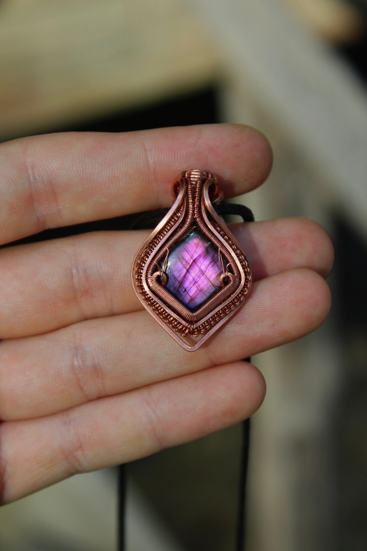 Purple Labradorite Pendant