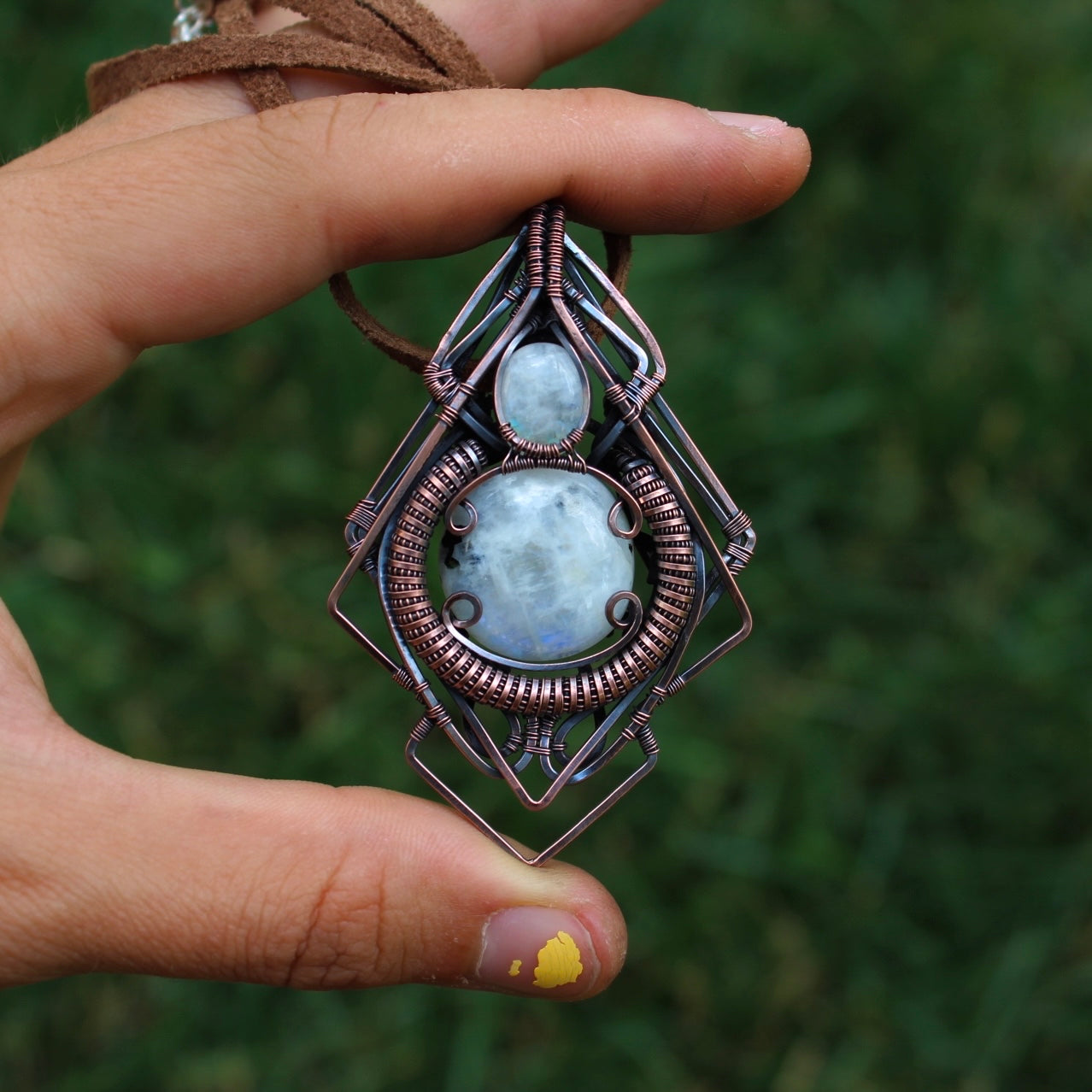 “To the Moon and Back ” - Moonstone Pendant