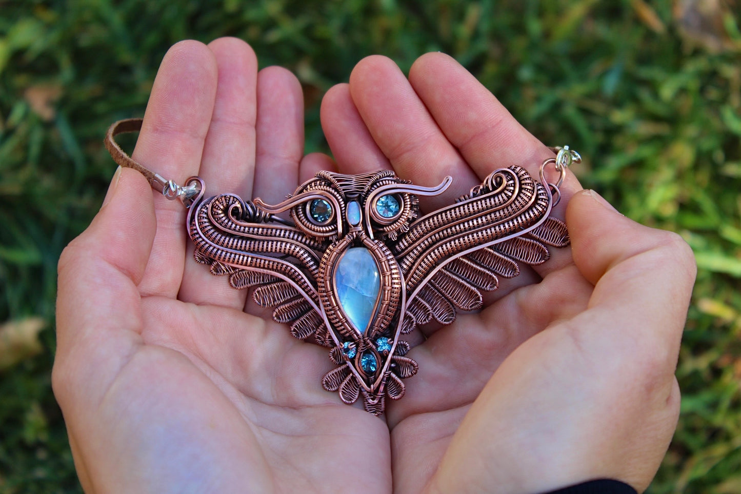 Spirit Guide - Moonstone and Topaz Pendant