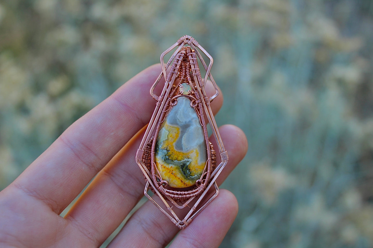 Golden Pinnacle - Bumblebee Jasper Pendant