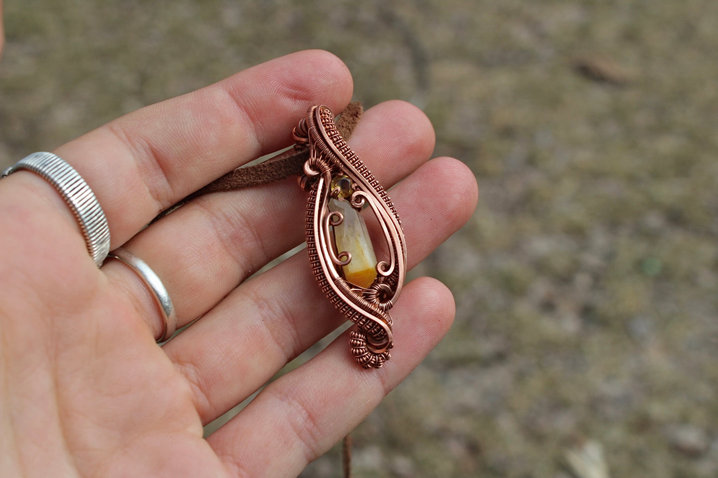 Mango Quartz Pendant