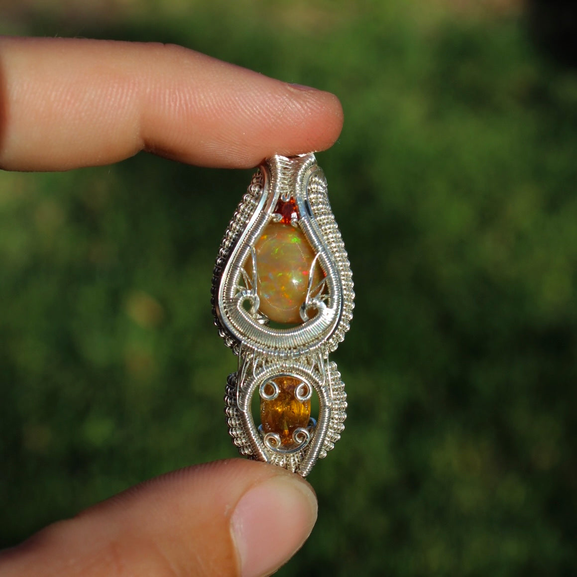 Golden Sun - Opal Pendant