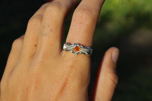 Spessartine Garnet Ring - Size 7.5