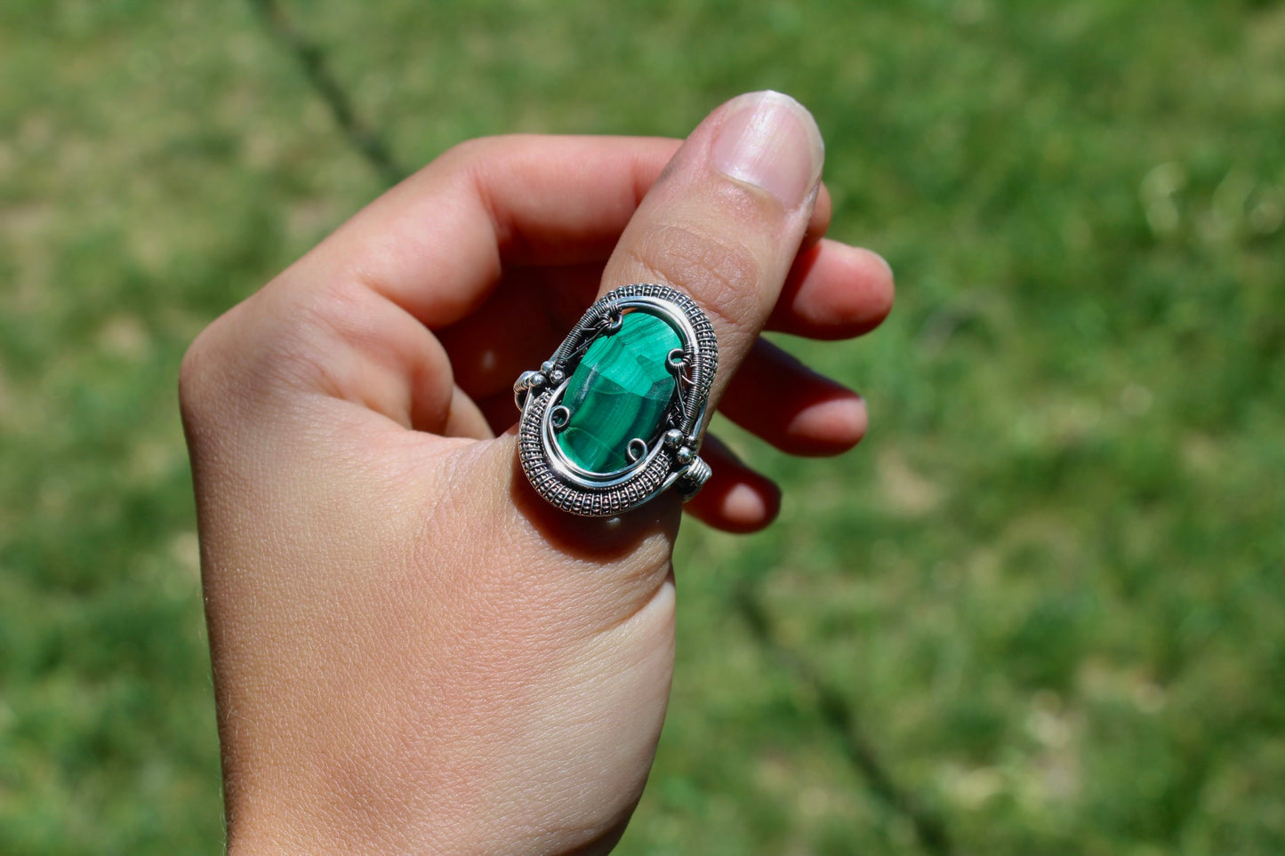 Malachite Ring - Size 10