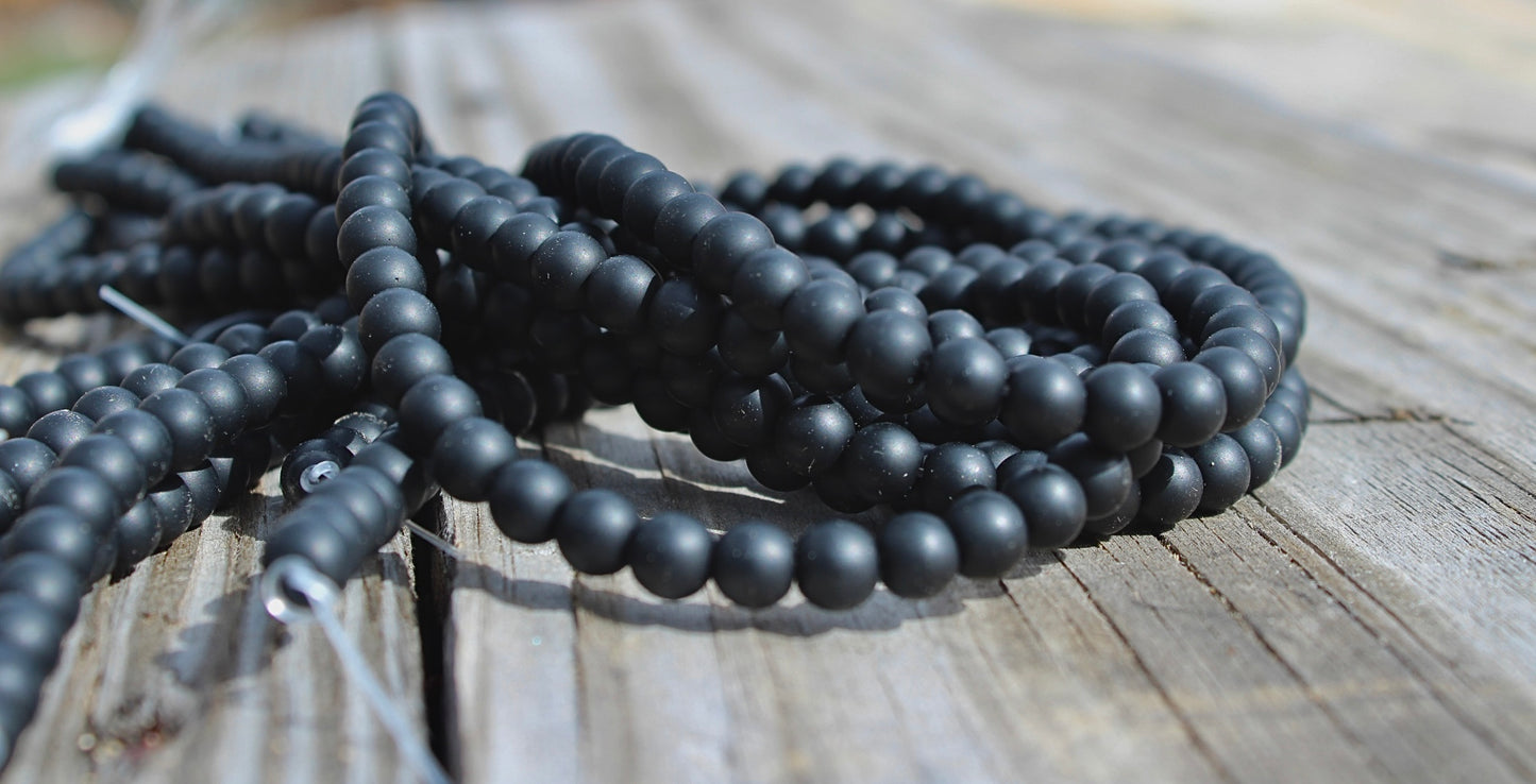 Custom Black Agate Bead Necklace Add On