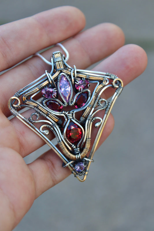 Heart Warming - Garnet Pendant