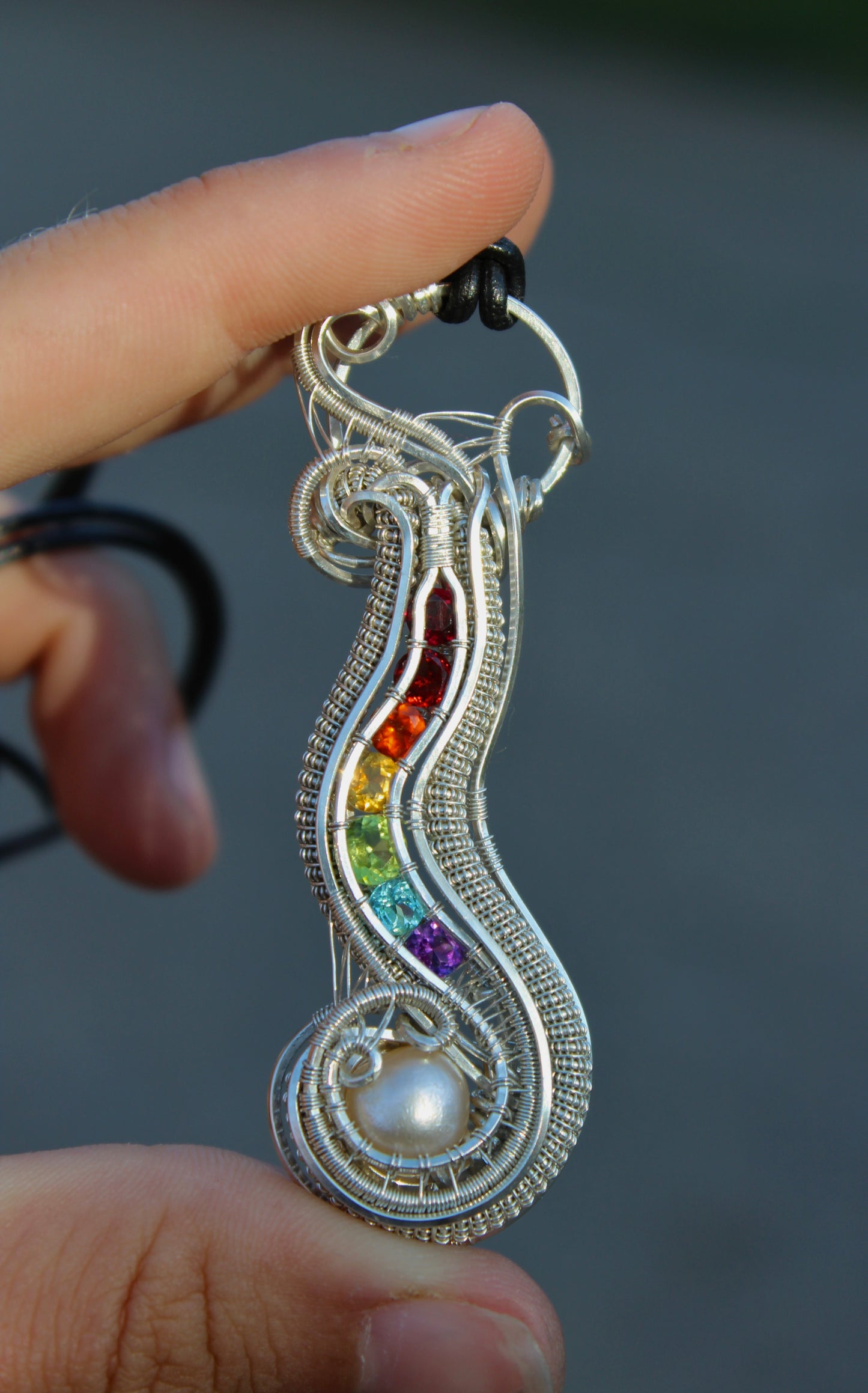 The Journey - Gemstone and Pearl Pendant