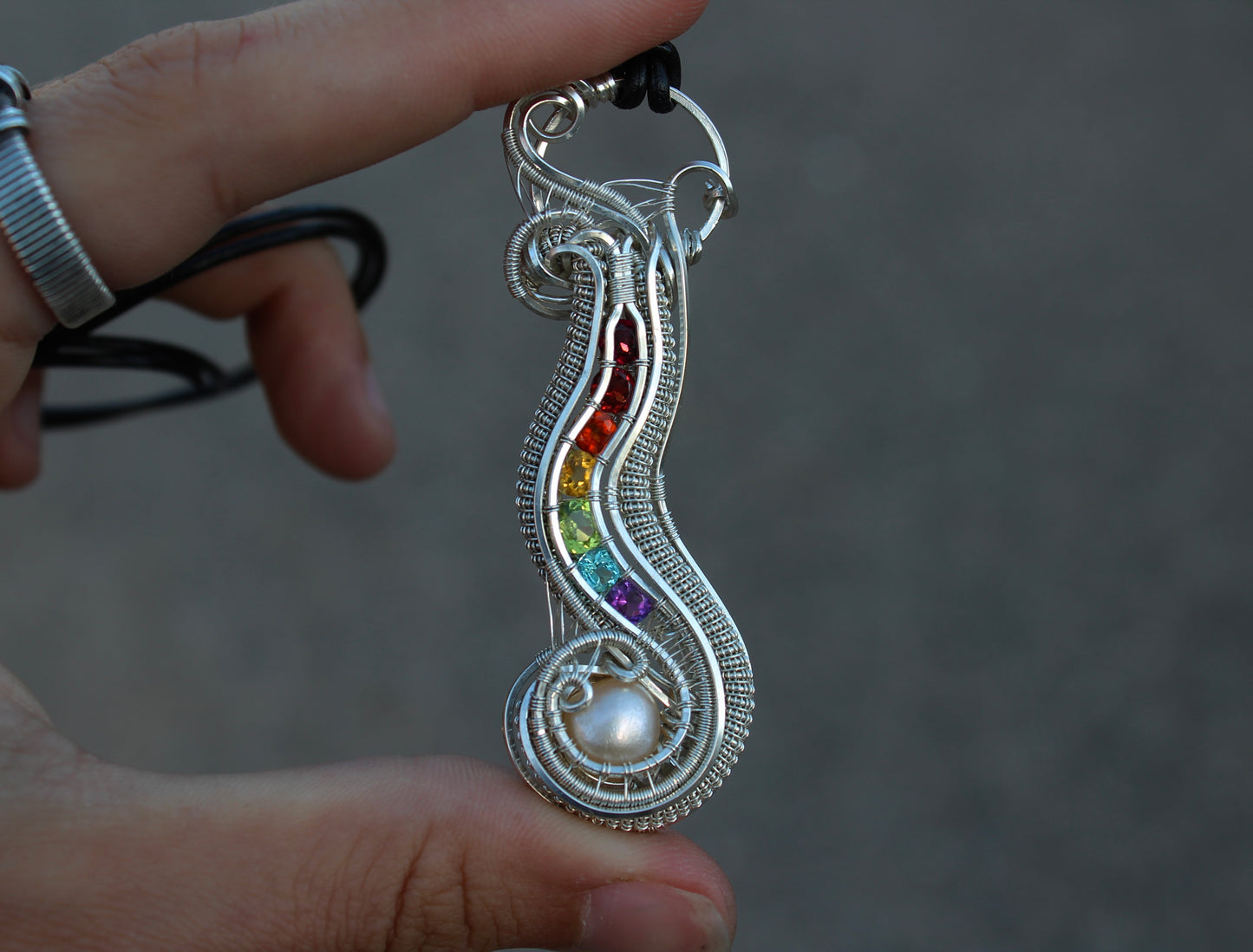 The Journey - Gemstone and Pearl Pendant