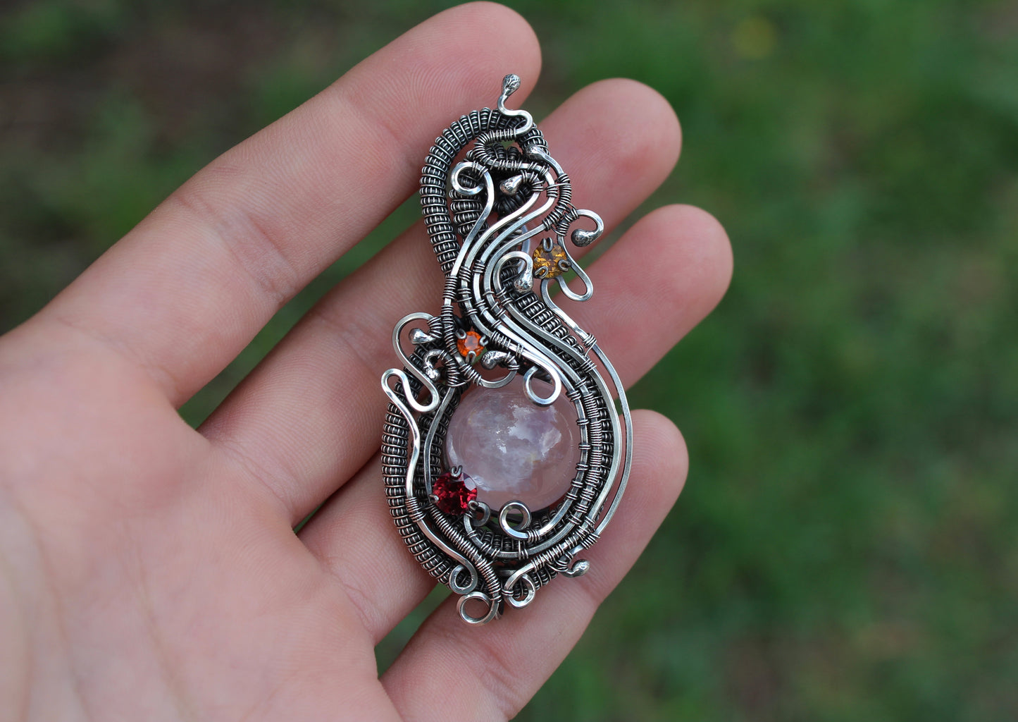 Finding Your Way- Rose Quartz Pendant