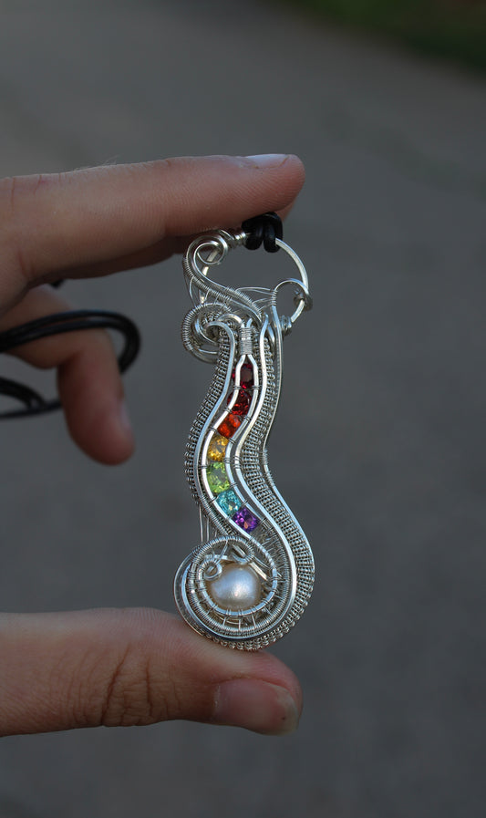 The Journey - Gemstone and Pearl Pendant