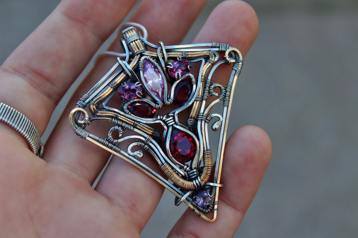 Heart Warming - Garnet Pendant