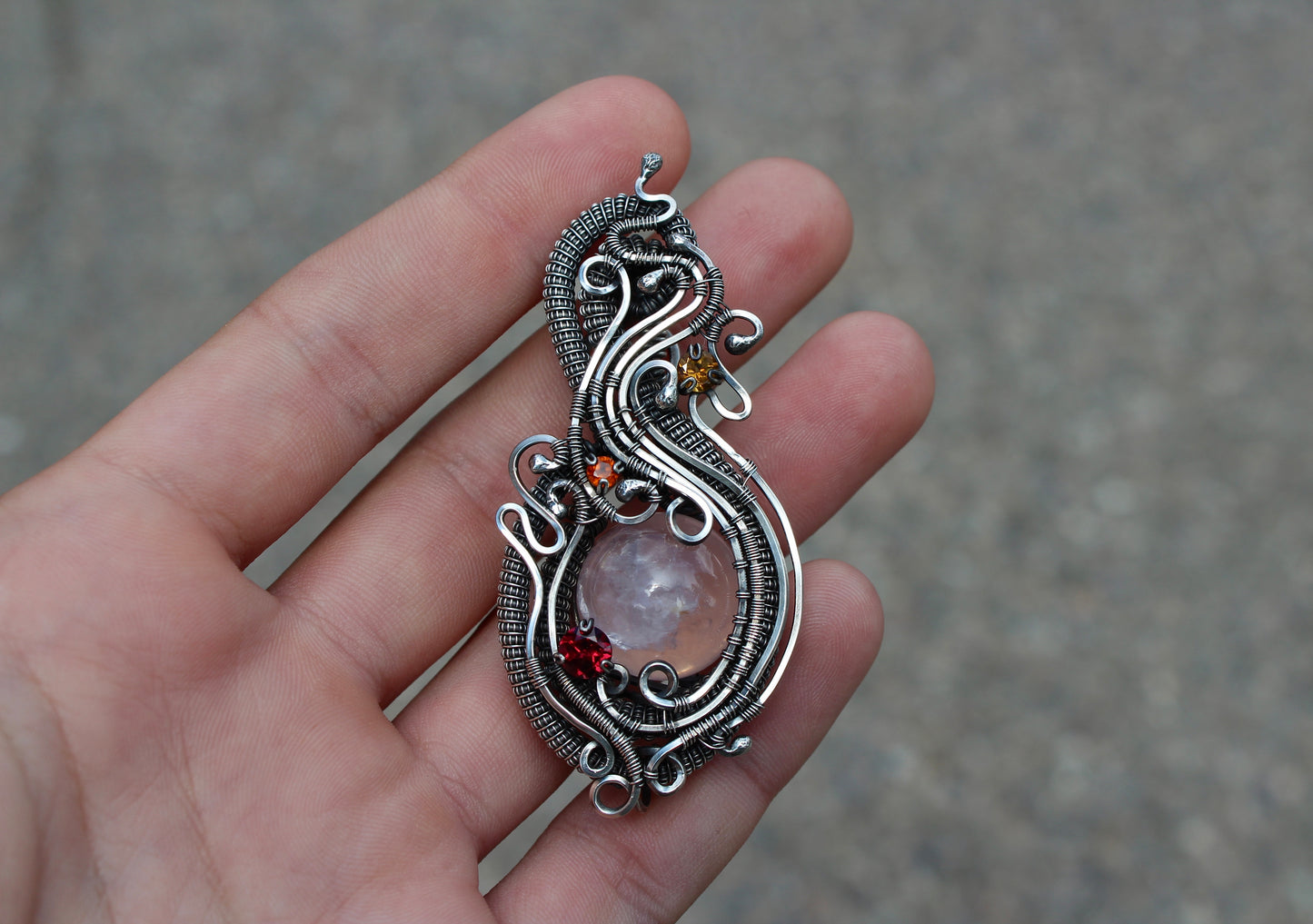 Finding Your Way- Rose Quartz Pendant