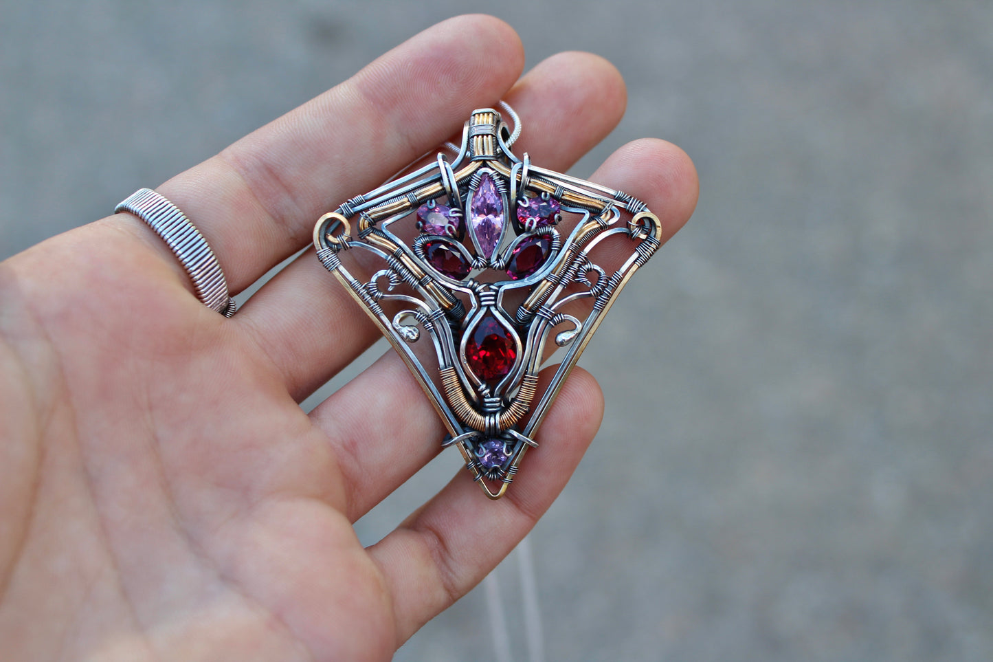 Heart Warming - Garnet Pendant