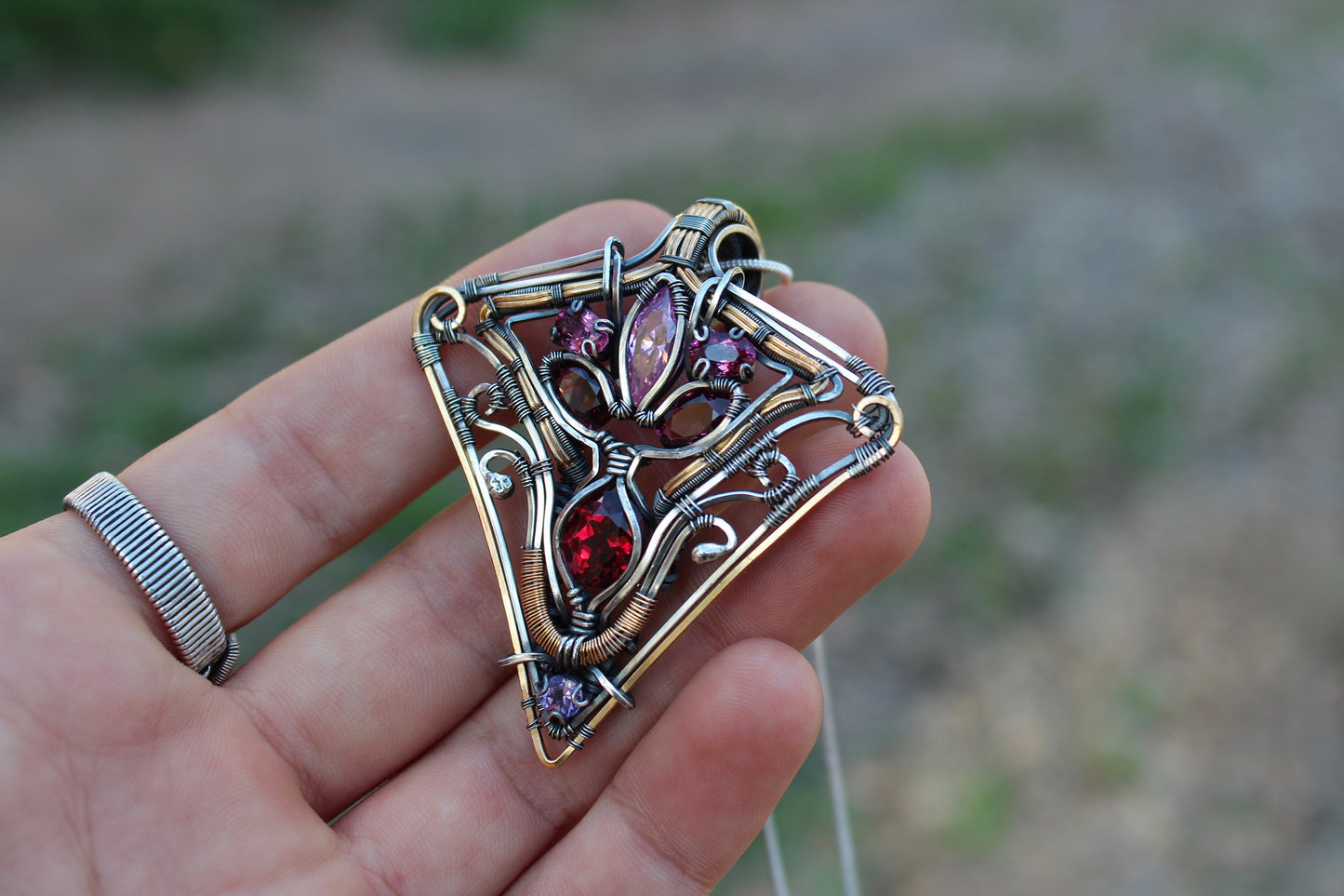 Heart Warming - Garnet Pendant