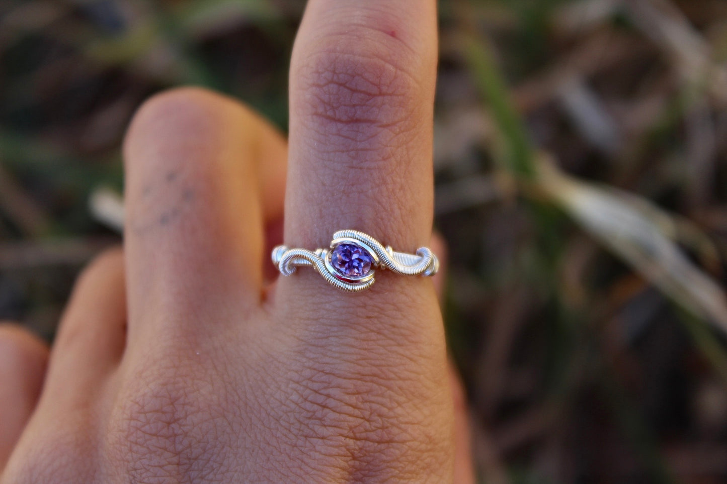 Dainty Amethyst Ring - Size 7