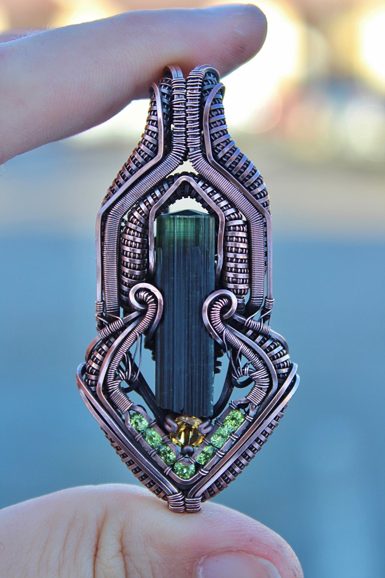 Shield of Protection - Tourmaline Pendant