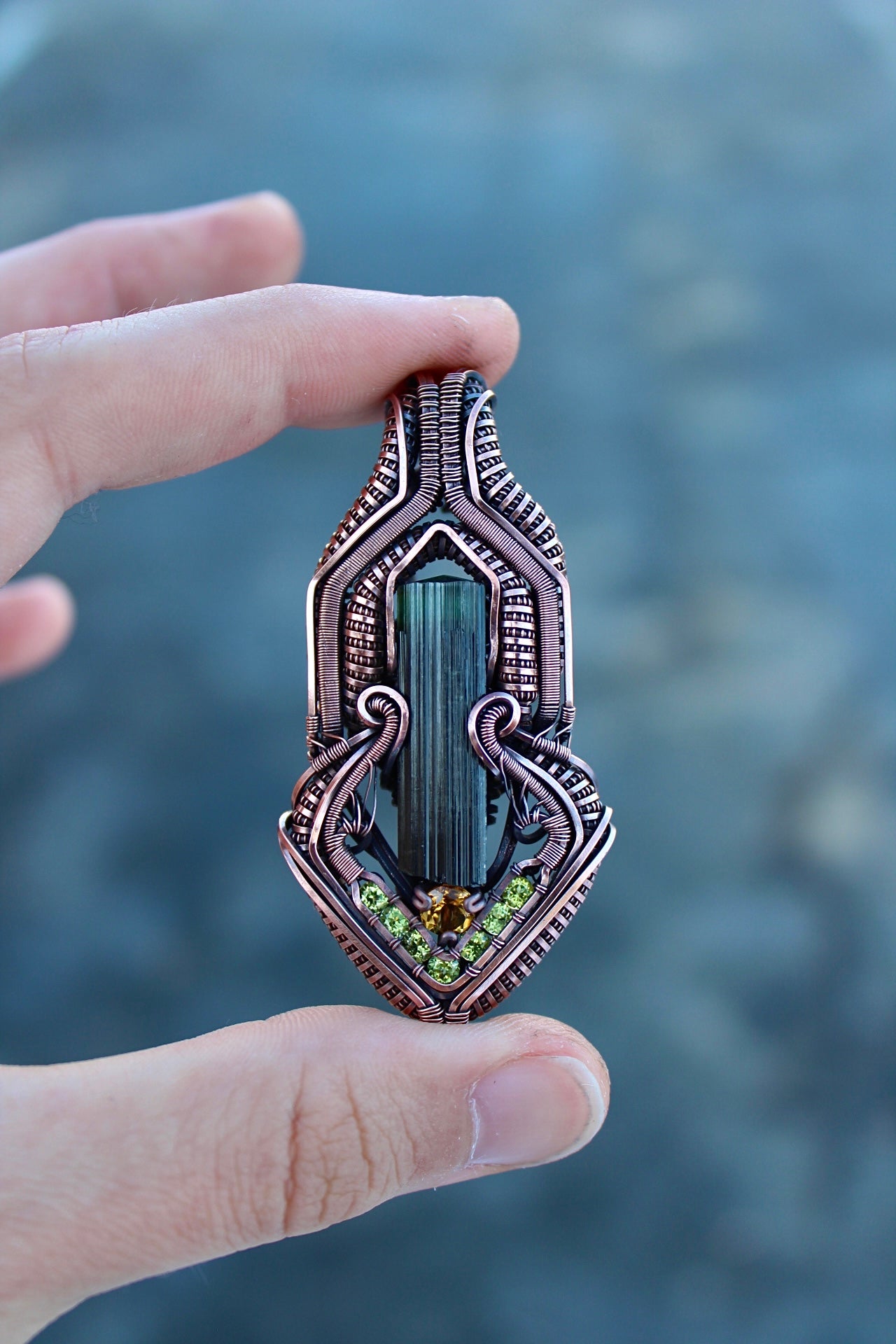 Shield of Protection - Tourmaline Pendant