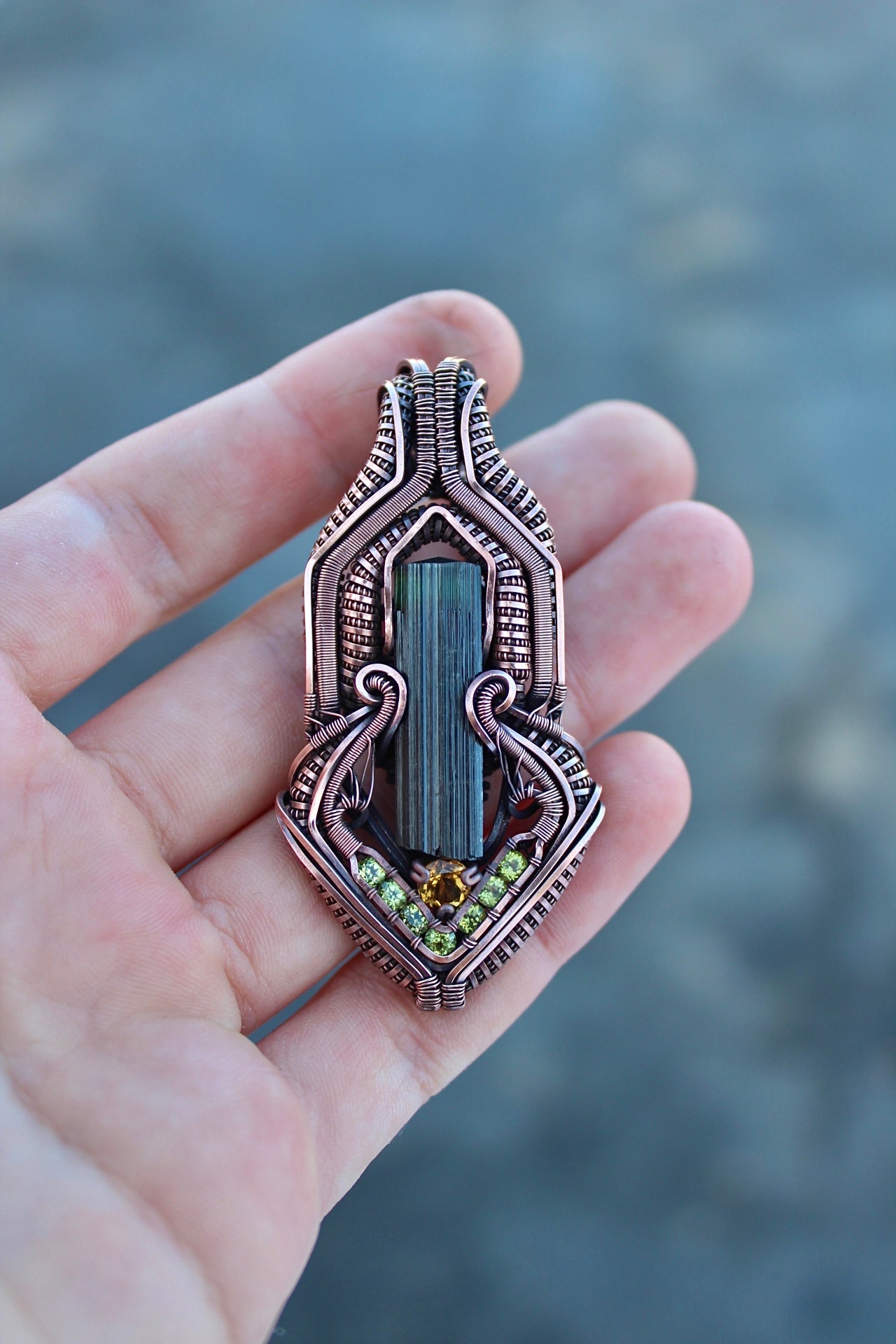 Shield of Protection - Tourmaline Pendant