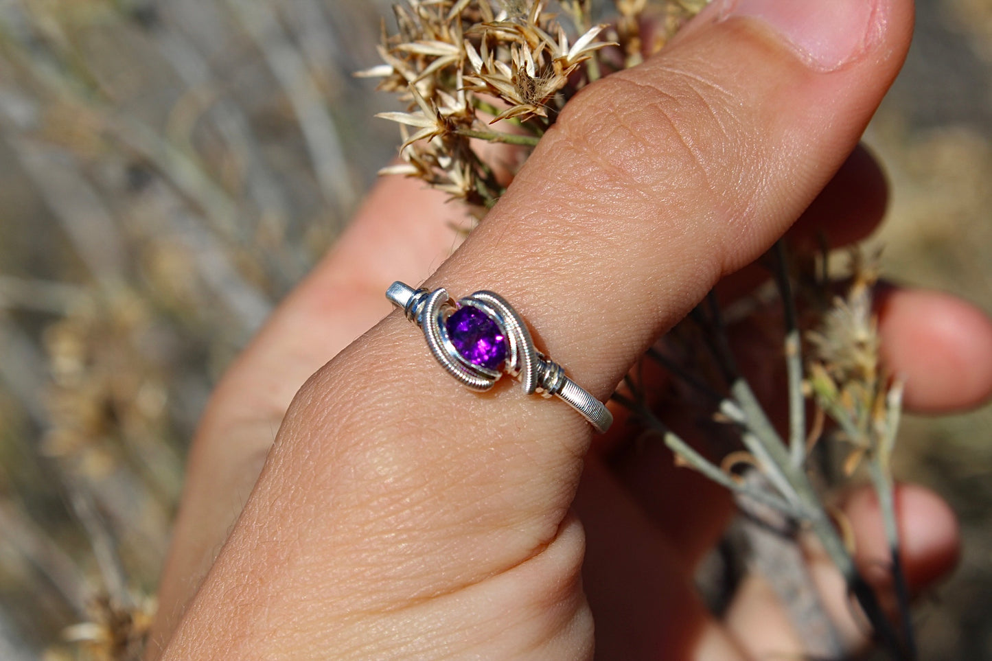 Dainty Amethyst Ring - Size 9