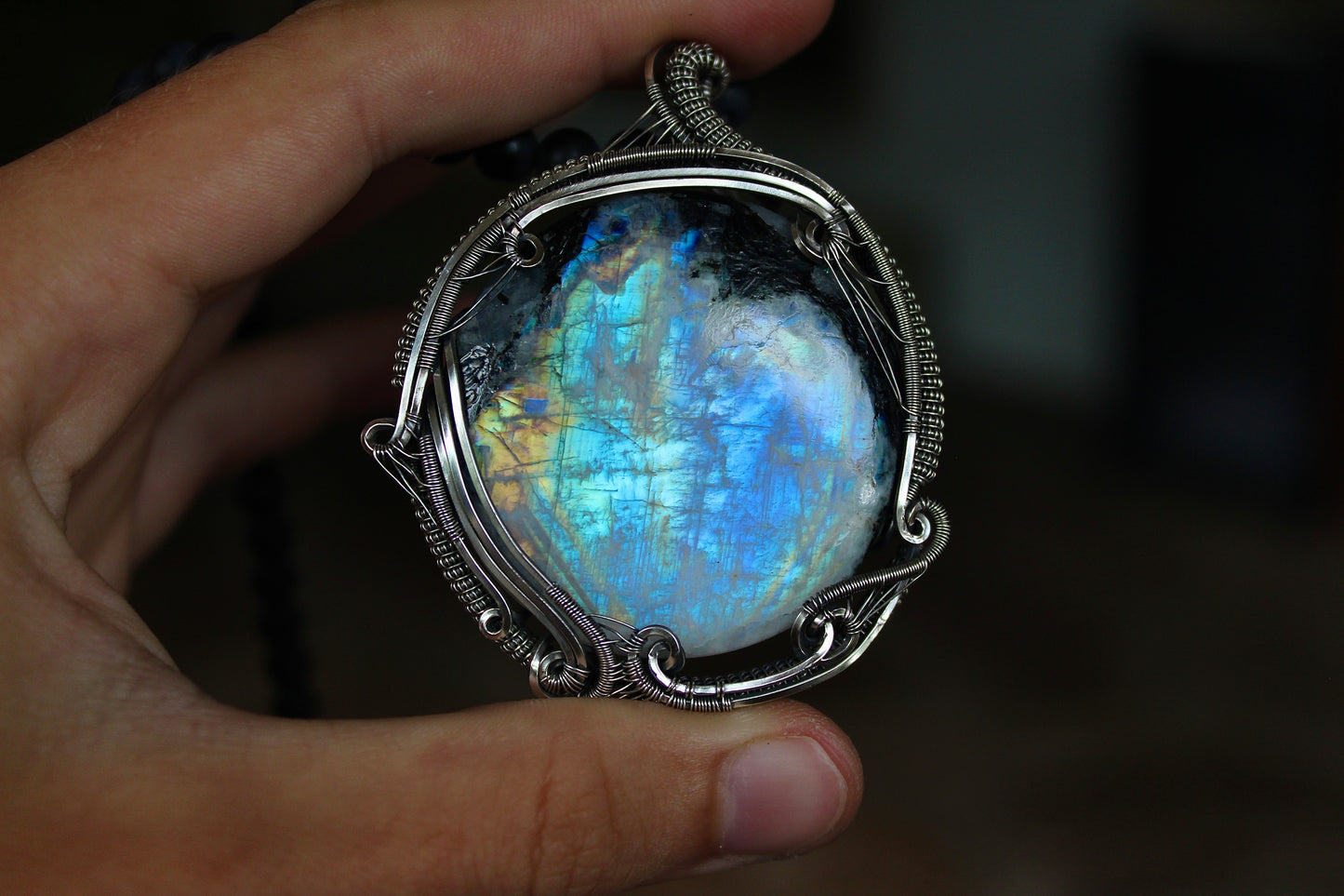 Color Inspiration - Rainbow Moonstone pendant