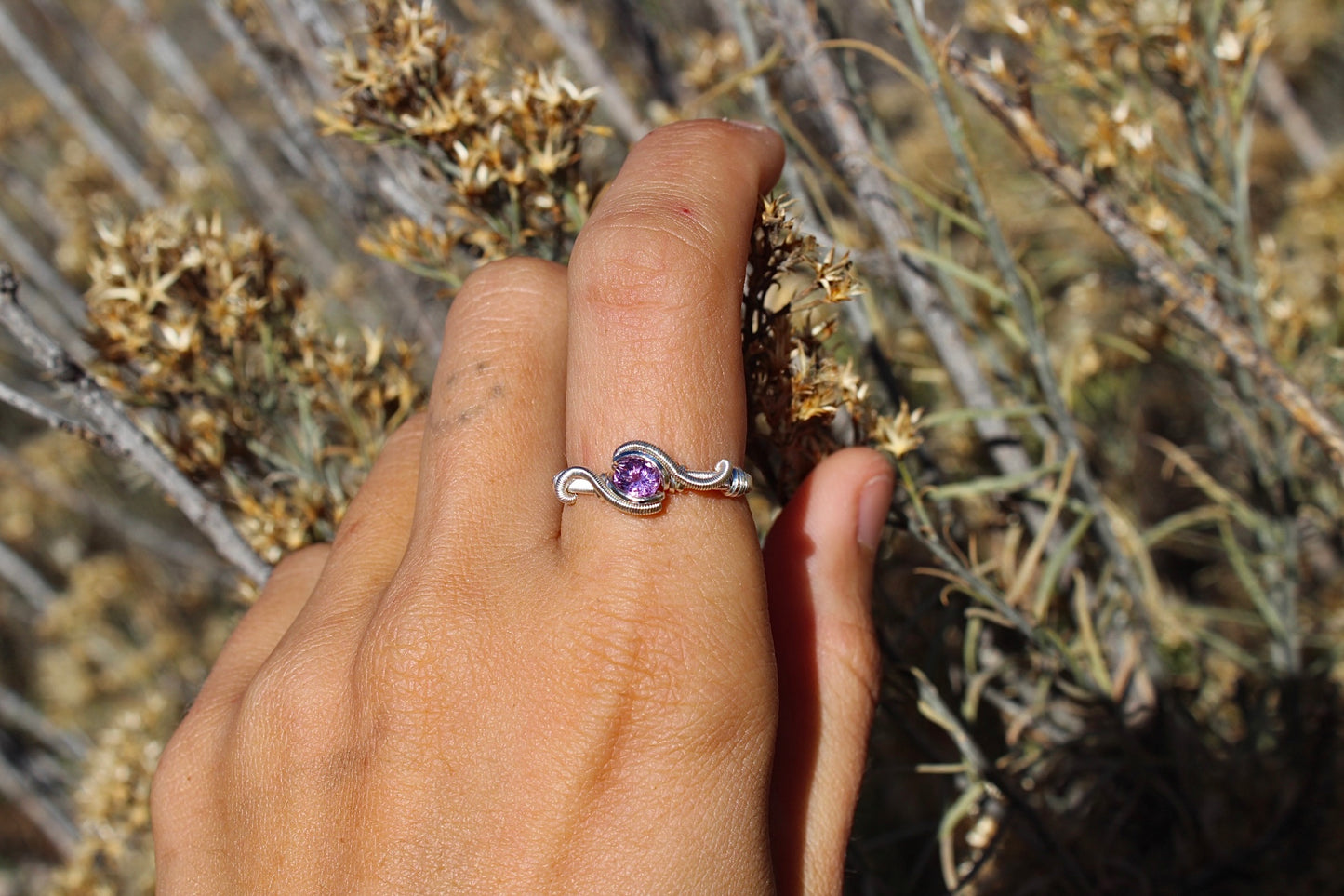 Dainty Amethyst Ring - Size 7