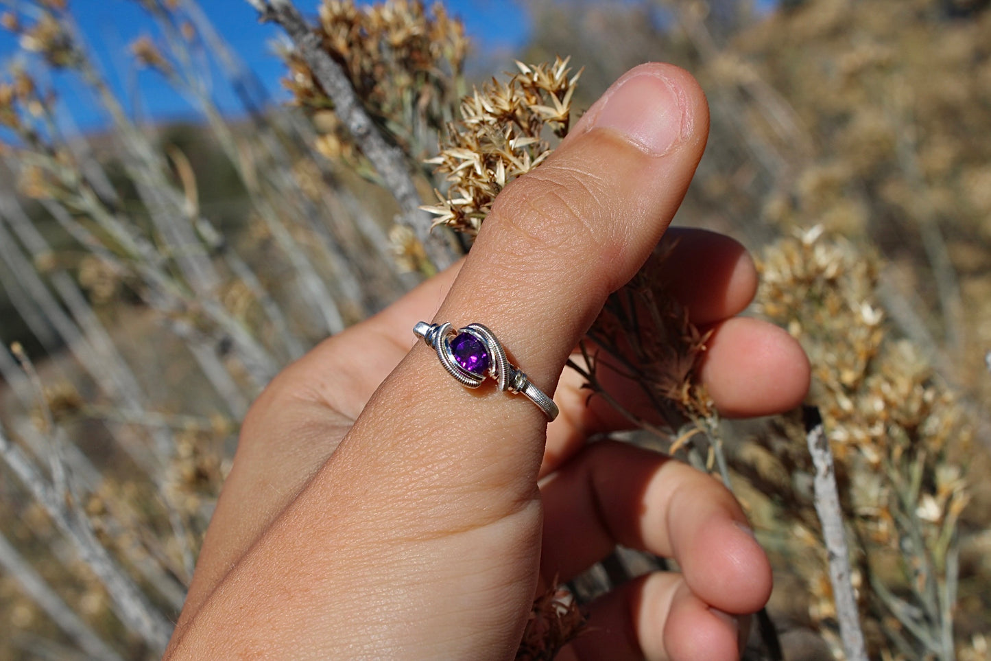 Dainty Amethyst Ring - Size 9