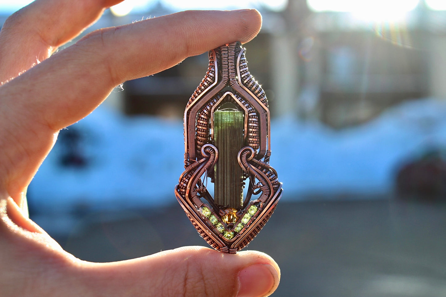 Shield of Protection - Tourmaline Pendant