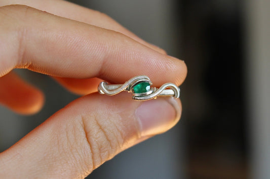 *Custom Made* Dainty Emerald Ring