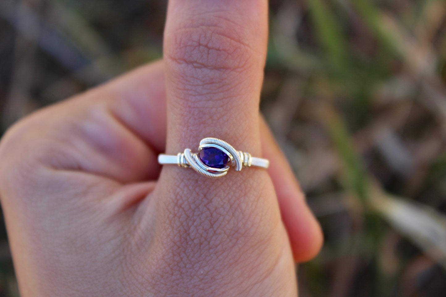 Dainty Amethyst Ring - Size 9