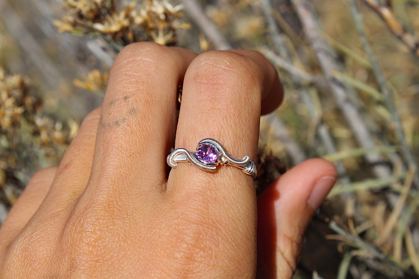 Dainty Amethyst Ring - Size 7