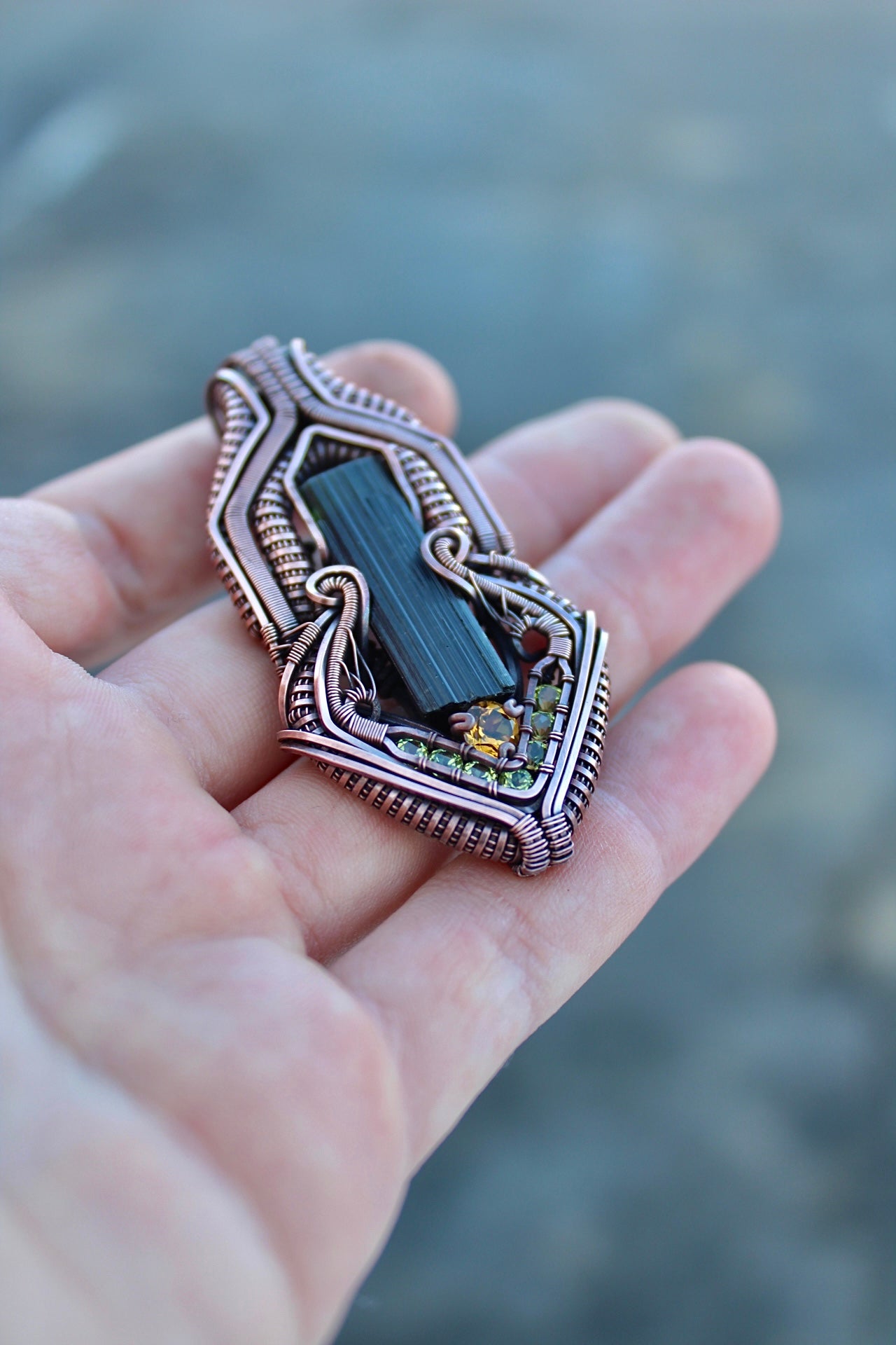 Shield of Protection - Tourmaline Pendant